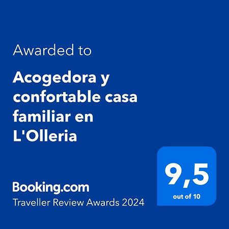 Acogedora Y Confortable Casa Familiar En L'Ollería מראה חיצוני תמונה